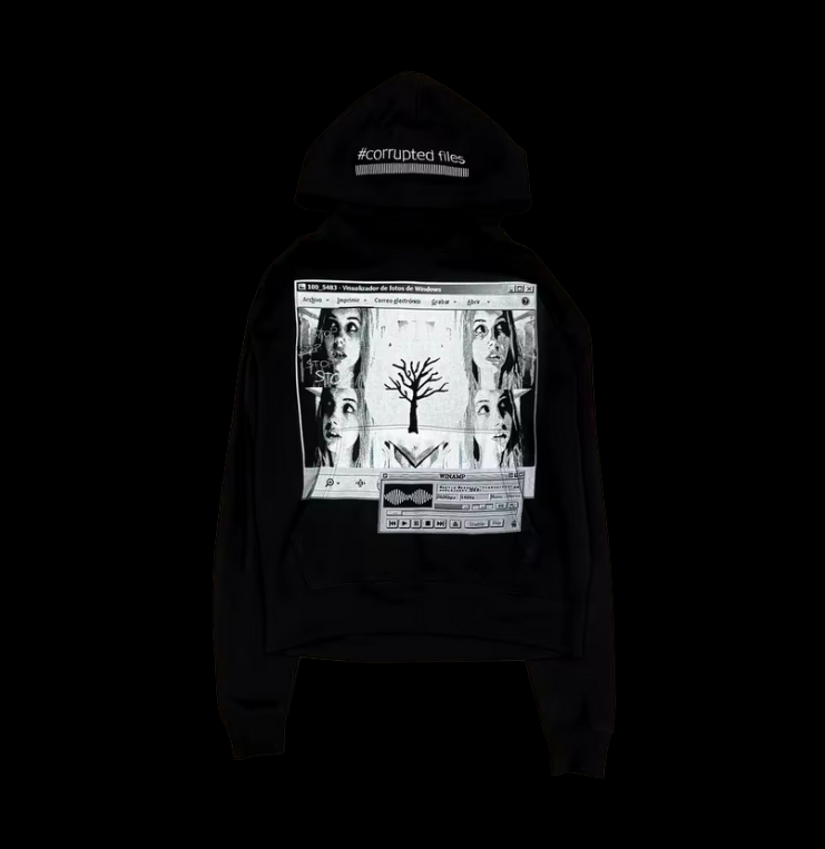 Corrupted Files Black Hoodie