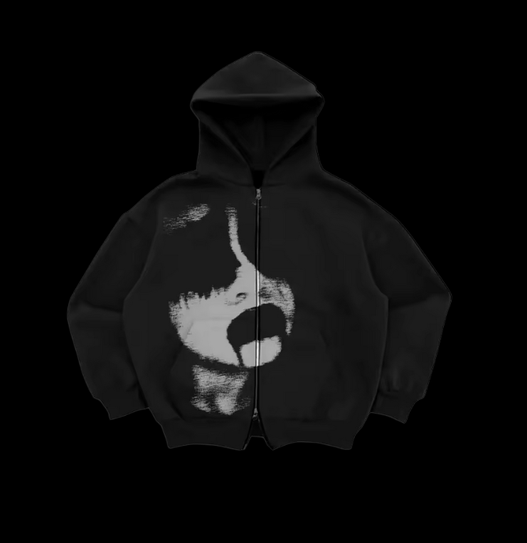 Black Tears Zip Up Hoodie