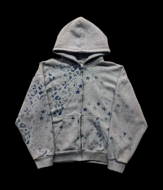 Grey Stars Hoodie