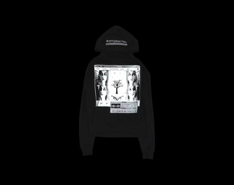 Corrupted Files Black Hoodie